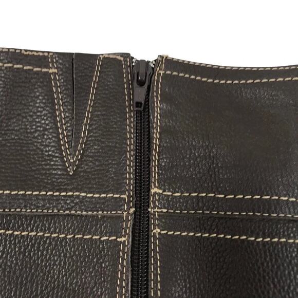 SOFFT Black Leather Stitched Boots Knee Soft Y2K 4 in Fashion Heel Comfort 8.5M - Picture 13 of 13